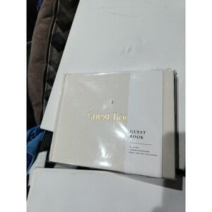 Linen Guest Book Elegant Party Shower Wedding Funeral 100 Pages Any Occasion New